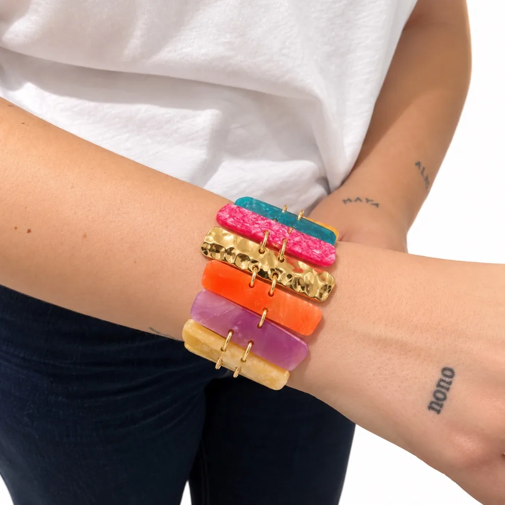 Pulsera multicolor de resina — Pulseras de Martas & Co. (ref. U-1405)