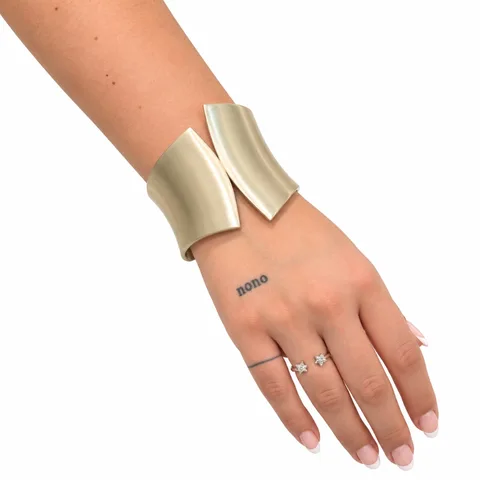 Brazalete abierto plata mate — foto 2