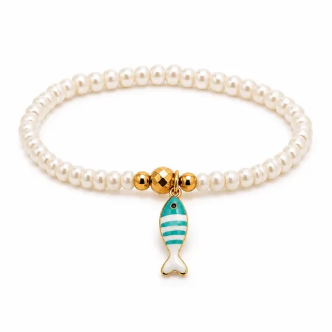 Pulsera ajustable peces y perlas — foto 5