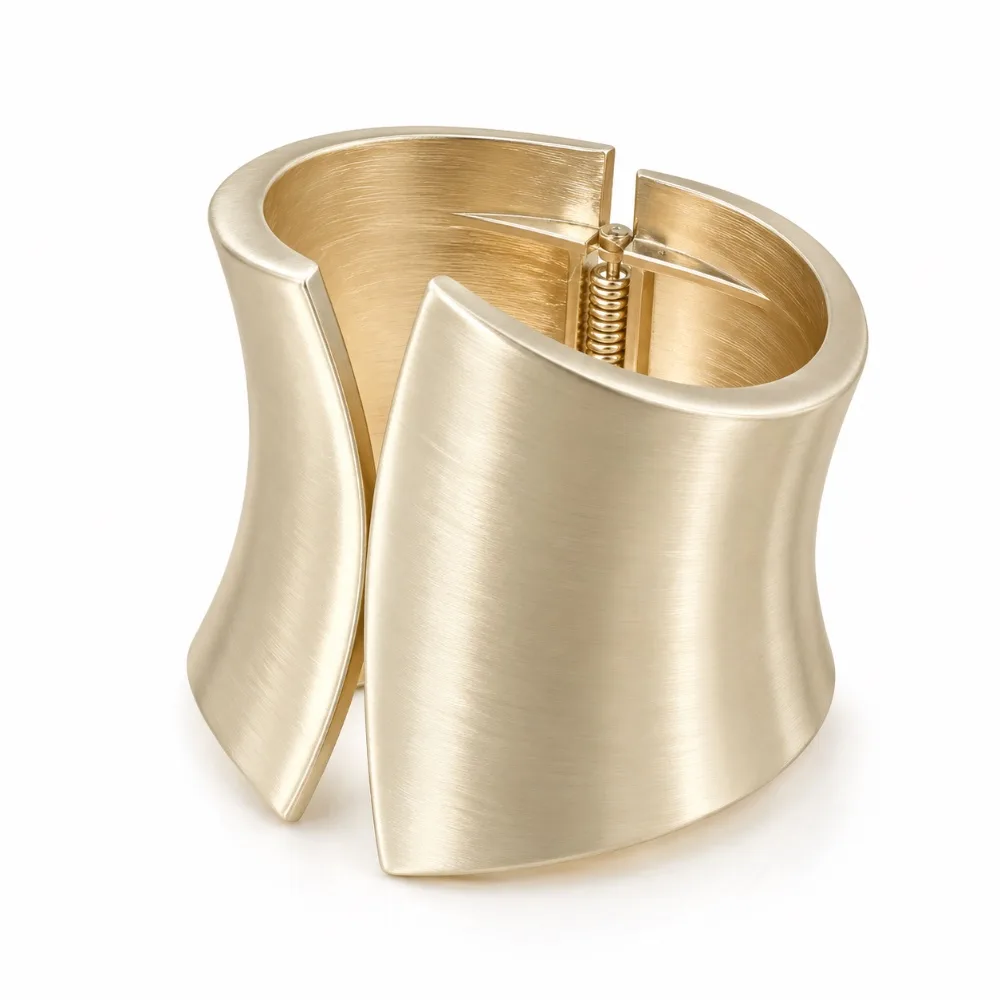 Brazalete abierto plata mate — Pulseras de Martas & Co. (ref. U-2170)