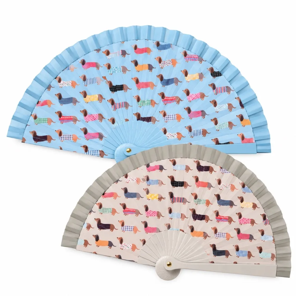 Abanico plegable estampado pastel — Accesorios de Martas & Co. (ref. X-4061)