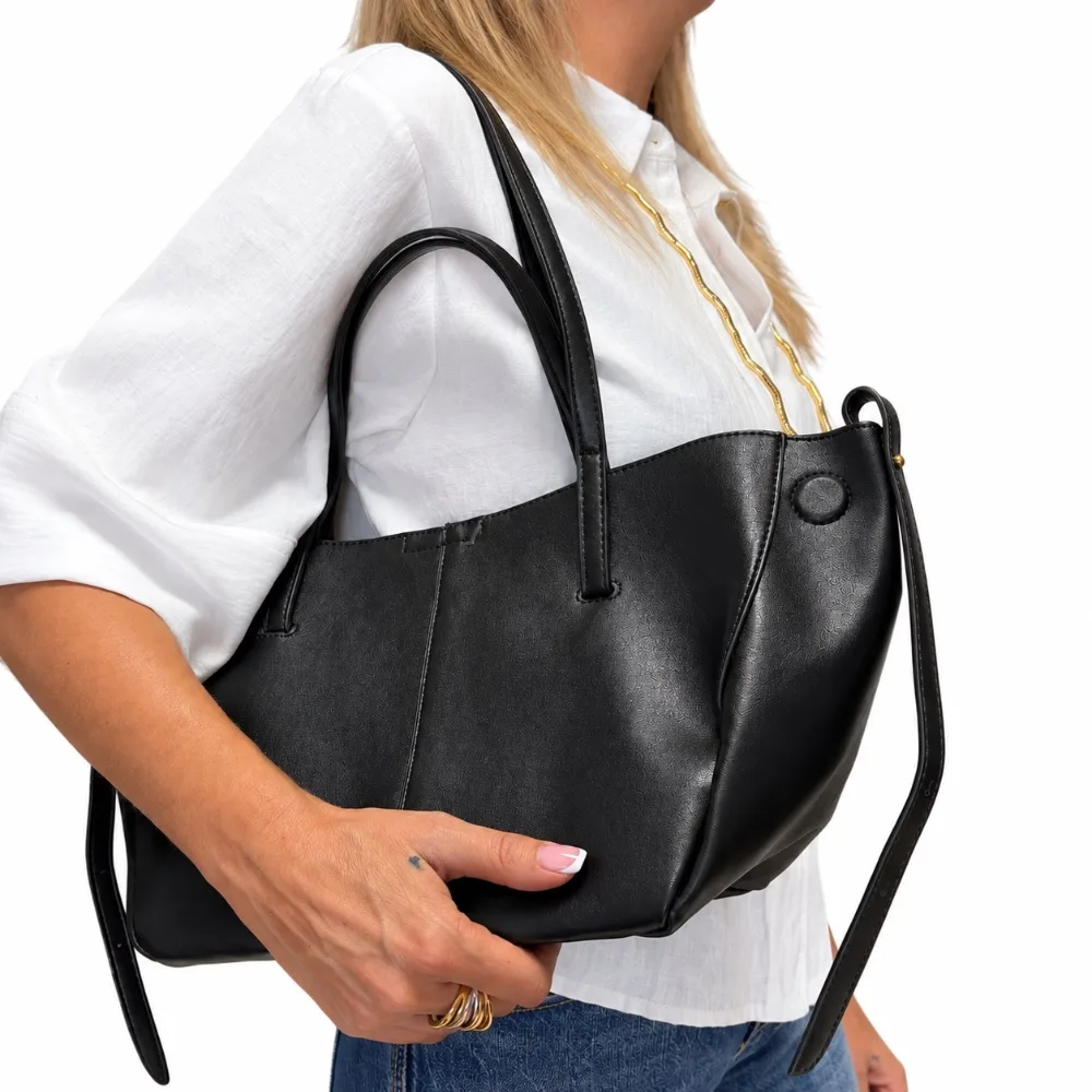 Bolso tote negro — Bolsos de Martas & Co. (ref. B-3592)