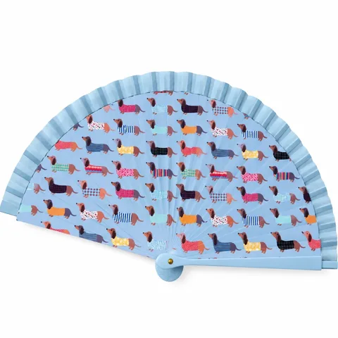 Abanico plegable estampado pastel — foto 3